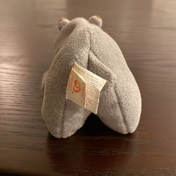 1996 Ty Beanie Baby Spike the Grey Rhino Excellent Condition with Tush Tag 8” - Picture 4 of 7